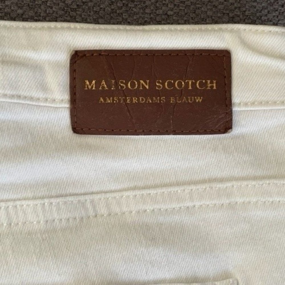 MAISON SCOTCH Amsterdams Blauw SKINNY WHITE JEANS Size 24 Regular, Like New - Picture 4 of 13
